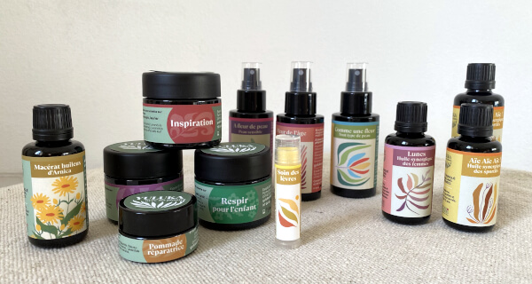 Toute la gamme de produits avec la nouvelle identité graphique